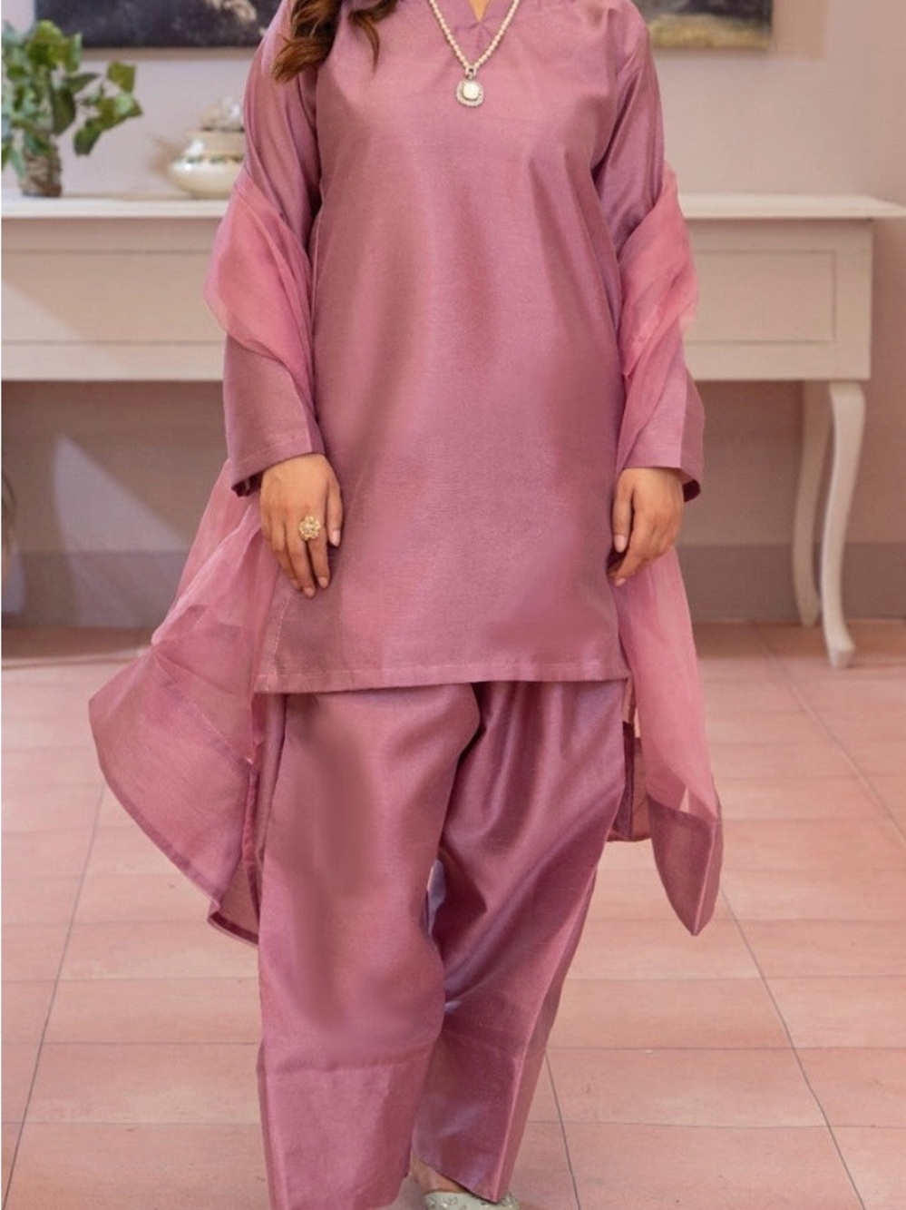 Girls' Pink 3Piece farshi dress 34 size